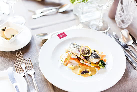 Fisch-Speise im Hotel Solaria Ischgl