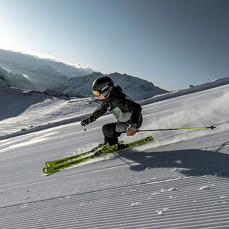 Skifahrer im Skiurlaub im Hotel Solaria Ischgl